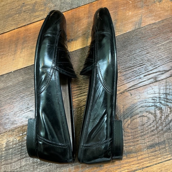 Bally Made in Italy Black Leather Wingtip Penny Loafers Men’s 11E - Picture 6 of 9